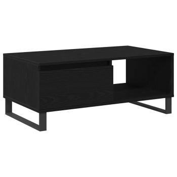 Couchtisch Schwarz Eiche 90x50x36,5 cm Holzwerkstoff