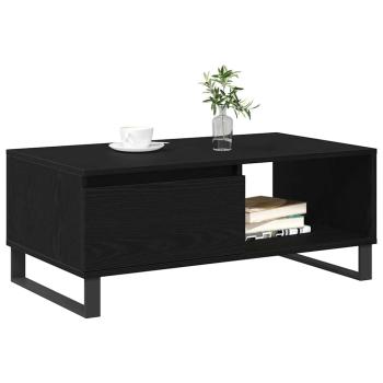 Couchtisch Schwarz Eiche 90x50x36,5 cm Holzwerkstoff