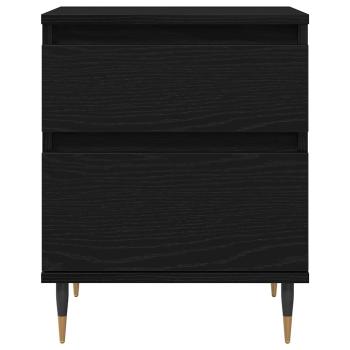 Nachttisch Schwarzes Eichenholz 40x35x50 cm Holzwerkstoff