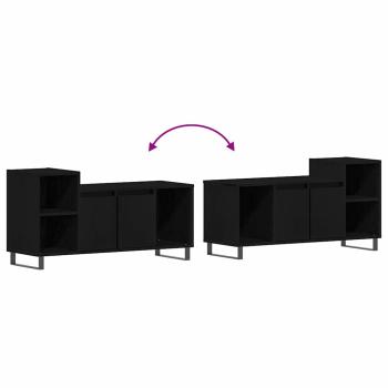 TV-Bank Schwarz Eiche 100x35x55 cm Werkstoff