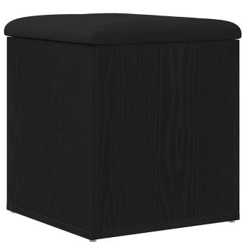 Aufbewahrungsbank Schwarz Eiche 40x40x45 cm Engineered Wood