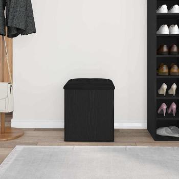 Aufbewahrungsbank Schwarz Eiche 40x40x45 cm Engineered Wood
