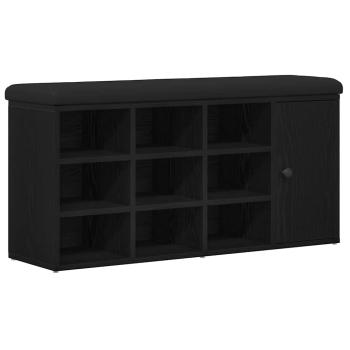 Aufbewahrungsbank Schwarze Eiche 100x30x48 cm Ingenieurholz