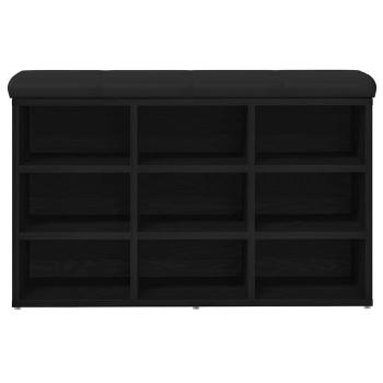 Aufbewahrungsbank Schwarz Eiche 80x30x48 cm Teppe