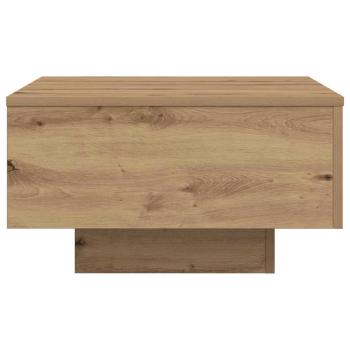 Couchtisch mit LED-Lichtern aus Artisan-Eiche 55x55x31 cm