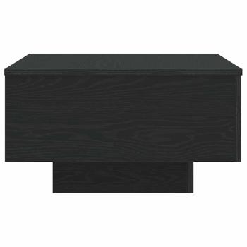Couchtisch mit LED-Lichtern Schwarz Eiche 55x55x31 cm