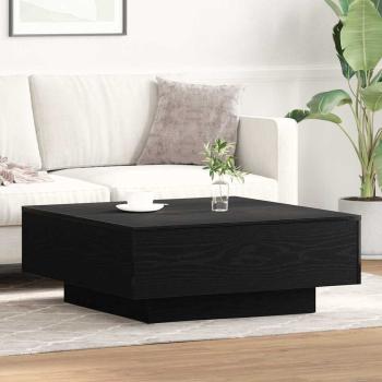 ARDEBO.de - Couchtisch Schwarz Eiche 80x80x31 cm Holzwerkstoff