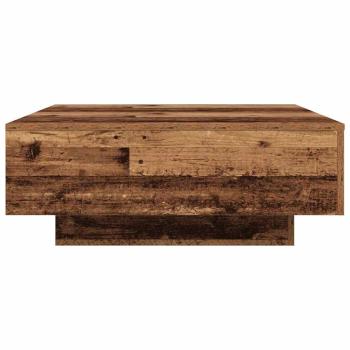 Couchtisch mit LED-Lichtern aus altem Holz 80x80x31 cm