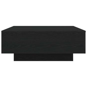 Couchtisch mit LED-Lichtern Schwarz Eiche 80x80x31 cm