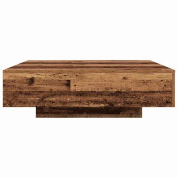 Couchtisch mit LED-Lichtern Alte Holz 100x100x31 cm