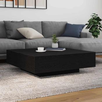 ARDEBO.de - Couchtisch mit LED-Lichtern Schwarz Eiche 100x100x31 cm