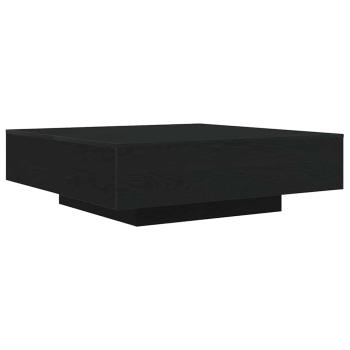Couchtisch mit LED-Lichtern Schwarz Eiche 100x100x31 cm