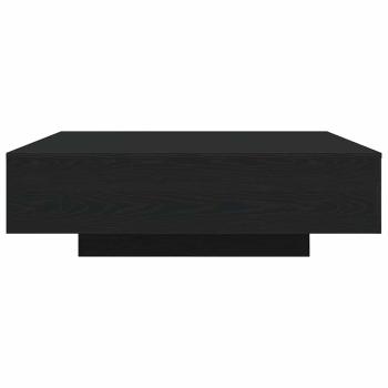 Couchtisch mit LED-Lichtern Schwarz Eiche 100x100x31 cm