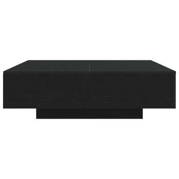 Couchtisch mit LED-Lichtern Schwarz Eiche 100x100x31 cm