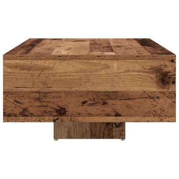 Couchtisch mit LED-Lichtern aus altem Holz 85x55x31 cm