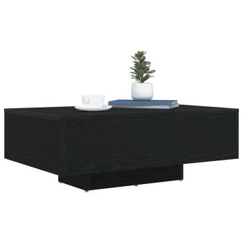 Couchtisch mit LED-Lichtern Schwarz Eiche 85x55x31 cm