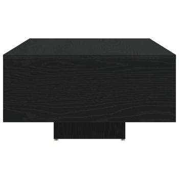 Couchtisch mit LED-Lichtern Schwarz Eiche 85x55x31 cm