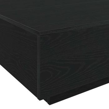 Couchtisch mit LED-Lichtern Schwarz Eiche 85x55x31 cm