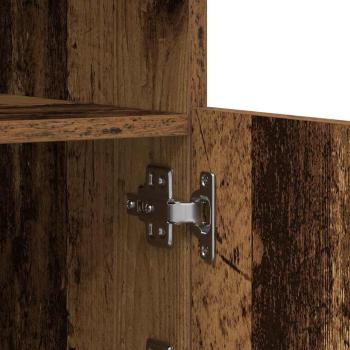 Sideboard mit LED-Lichtern Altholz 60,5x37x100 cm