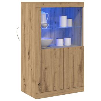 Sideboard mit LED-Lichtern Artisan Eiche 60,5x37x100 cm