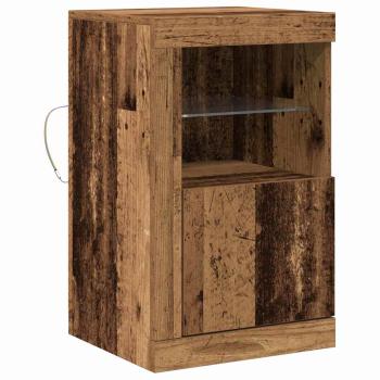 Sideboard mit LED-Lichtern Altes Holz 41x37x67 cm
