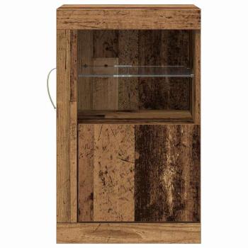 Sideboard mit LED-Lichtern Altes Holz 41x37x67 cm