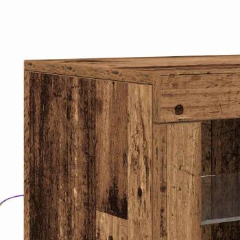 Sideboard mit LED-Lichtern Altes Holz 41x37x67 cm