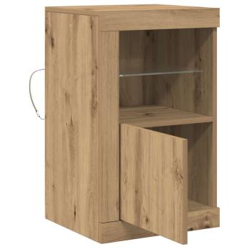 Sideboard mit LED-Lichtern Artisan Eiche 41x37x67 cm