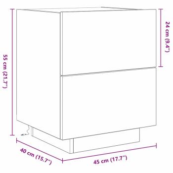 Nachttisch Artisan-Eiche 45 x 40 x 55 cm Holzwerkstoff