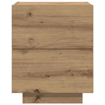 Nachttisch mit LED-Lichtern Artisan Eiche 45x40x55 cm