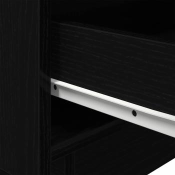 Nachttische mit LED-Lichtern 2 Stück Schwarz Eiche 45x40x55 cm