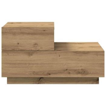 Nachttisch mit LED-Lichtern Artisan Oak 100x36x49 cm