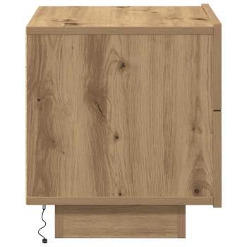 Nachttisch mit LED-Lichtern Artisan Oak 100x36x49 cm