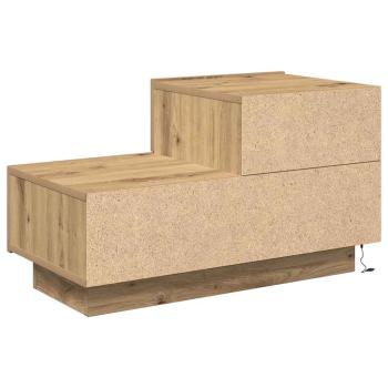 Nachttisch mit LED-Lichtern Artisan Oak 100x36x49 cm