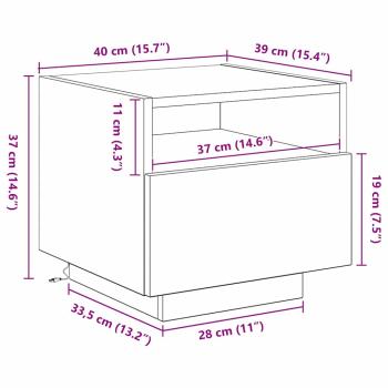 Nachttisch 2 stk. Altholz 40 x 39 x 37 cm Holzwerkstoff