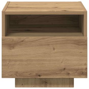 Nachttisch mit LED-Lichtern Artisan Eiche 40x39x37 cm