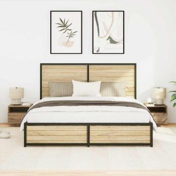 Nachttische mit LED-Lichtern 2 Stück Artisan Eiche 40x39x37 cm