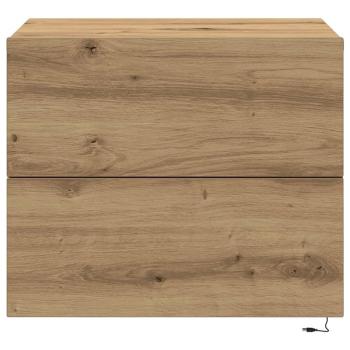 Nachttisch mit LED Wandmontage Artisan Eiche 50x39x41 cm