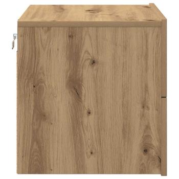 Nachttisch mit LED Wandmontage Artisan Eiche 50x39x41 cm