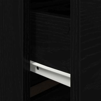 Nachttisch mit LED Wandmontage Schwarze Eiche 50x39x41 cm