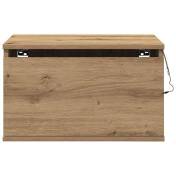 Nachttisch mit LED Wandmontage Artisan Eiche 50x36x30 cm