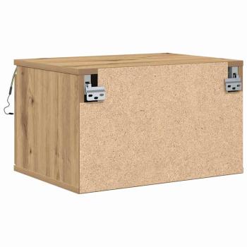 Nachttisch mit LED Wandmontage Artisan Eiche 50x36x30 cm
