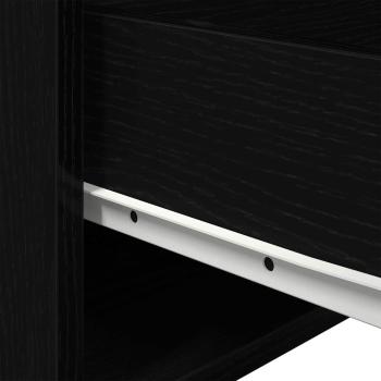 Nachttisch mit LED Wandmontage Schwarze Eiche 50x36x30 cm