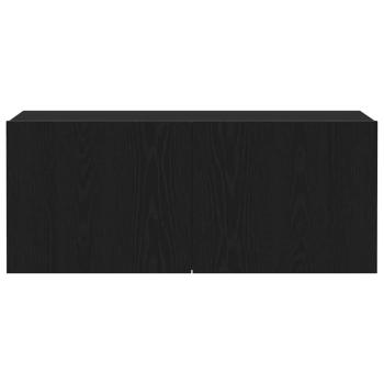 TV-Wandregal Schwarz Eiche 100x30x41 cm Spanplatte