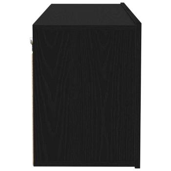 TV-Wandregal Schwarz Eiche 100x30x41 cm Spanplatte