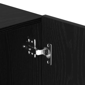 TV-Wandregal Schwarz Eiche 100x30x41 cm Spanplatte