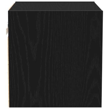 LED TV Schrank Schwarz Eichenoptik 30x28,5x30 cm Holzwerkstoff