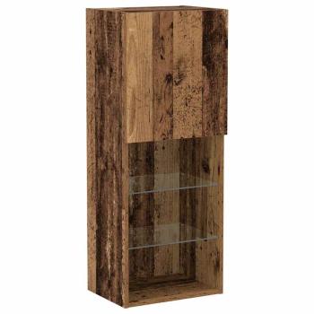 ARDEBO.de - TV-Schrank mit LED-Lichtern Alte Holz 40,5x30x102 cm