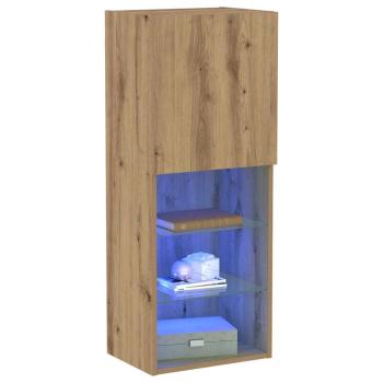 TV-Schrank mit LED-Lichtern Artisan Eiche 40,5x30x102 cm