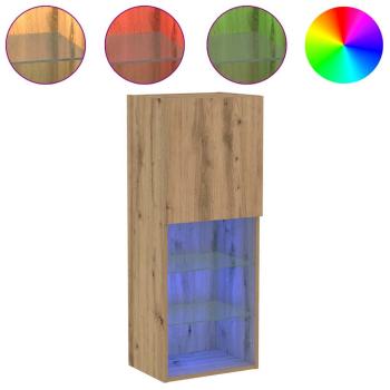 TV-Schrank mit LED-Lichtern Artisan Eiche 40,5x30x102 cm